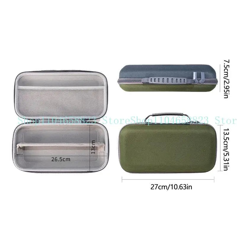 652F Portable Microphone Carrying Case EVA Shell with Soft Shockproof Lining Adjustable Divider For Travel Performances Zpaxo