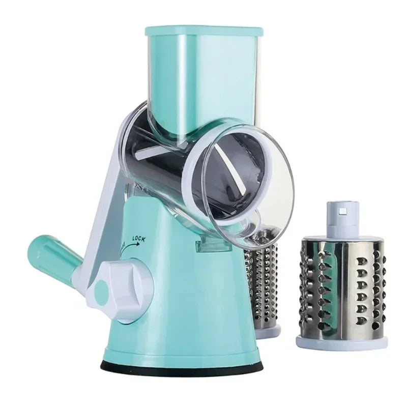Vegetable Cutter Slicer Manual 3 Sharp Drums Kitchen Cheese Chopper