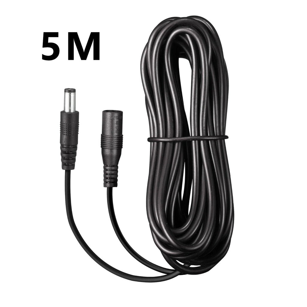 10M/5M DC Power Extension Cord 5.5mm*2.1mm Jack Adapter Lead Cable Female to Male External Plug for Electronics Zpaxo