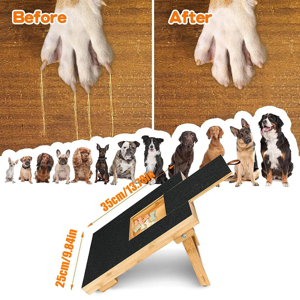 Dog Scratch Pad Wooden Pullout Nail File Grinding Board Pet Claw