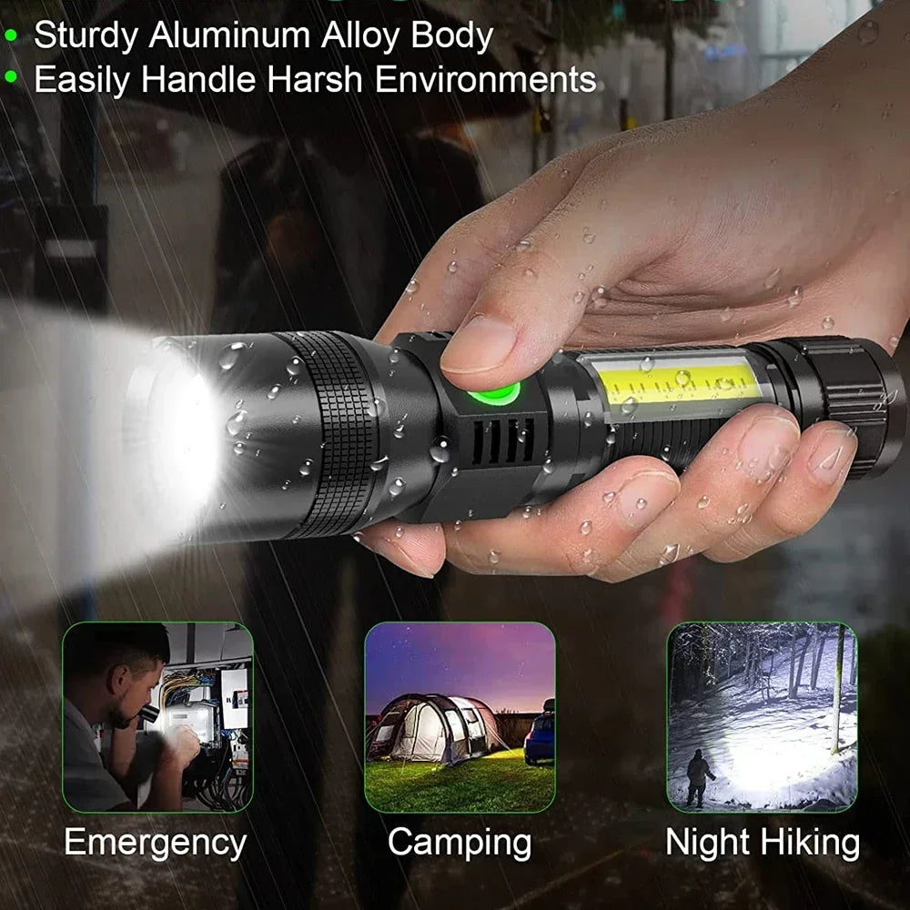 ESMARTER 3-in-1 UV Black Light LED Flashlight USB Rechargeable