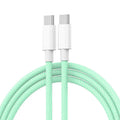 USB C Cable For Apple iPhone 17 16 15 Pro Max PD 60W Fast Charging Cable For Huawei Xiaomi Samsung USB C Data Line Accessories Zpaxo Green 1m