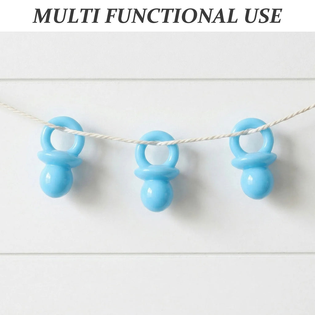 Shower Party Decor Blue Acrylic Pacifier Charms Favor Bag Fillers