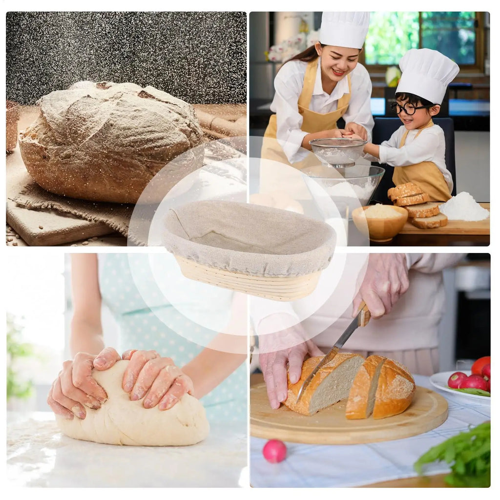 Proofing Basket Household Dough Bowl Rattan Bread Proofing Basket Bowls for Dough Making for Professionals and Home Bakers Zpaxo