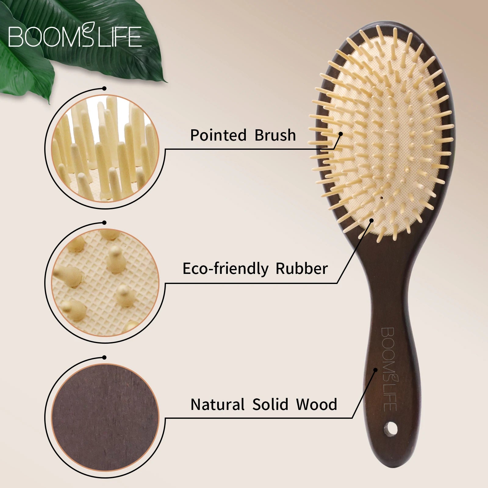 Detangling Hair Brush Women Massage Wooden Comb HairBrush Cushion Prevent Hair Loss Scalp Brush Hair Combs Barber Accessories Zpaxo