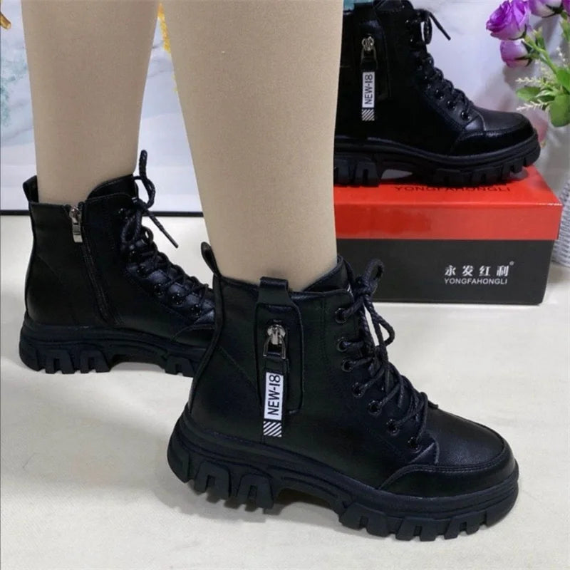 Shoes 2023 Fashion Winter Warm Women Black Casual Velvet All-match Zpaxo