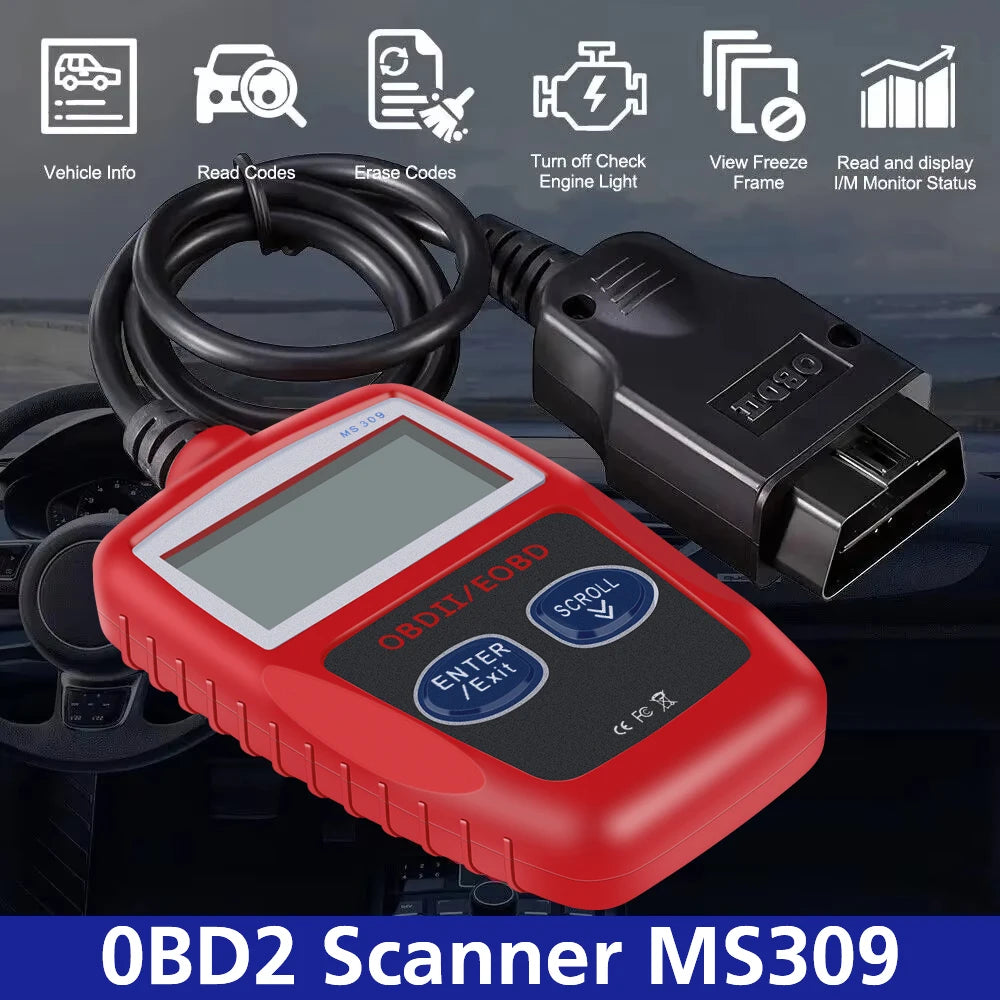 Universal Version Digital Display OBD2 Code Reader Auto Accessories OBD 2 Scanner Car Diagnostic Tools Fault Code Clear Zpaxo