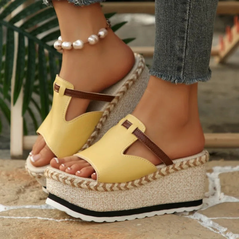 2026 Summer Women's Wedges Fashion Outdoor Sandals Ladies Platform Zpaxo