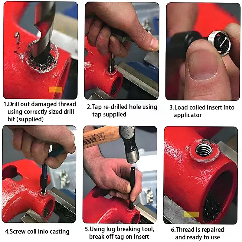 Metric Thread Repair Insert M5 M6 M8 Car Coil Tool 0 8Thread Zpaxo