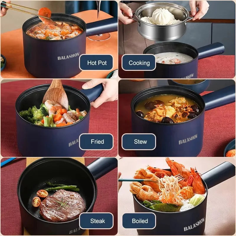 220V Multifunction Cooker Household Single/Double Layer Hot Pot Electric Rice Cooker Student Dormitory Mini Non-stick Pan Pots Zpaxo