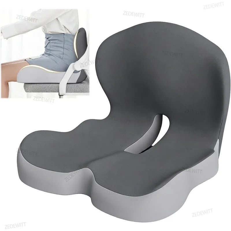 Memory Foam Lumbar Support Cushion – Car & Office Chair
