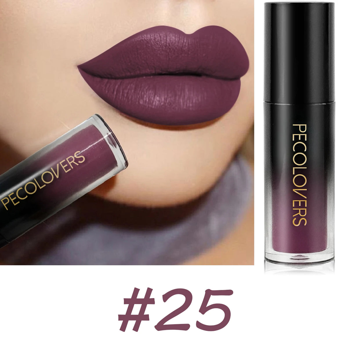 Velvet Matte Lipstick Sexy Red Lip Gloss Waterproof Long Lasting Easy Coloring Non-fading Non-stick Cup Liquid Lip Stick Zpaxo 25