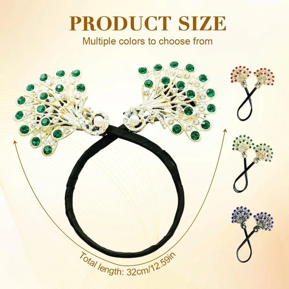 Elegant Peacock Shape Hair Bun Maker Twist Headwear Easy Fast Snap Hairstyle Twist Roll Hair Tool Hair Curler Women Zpaxo