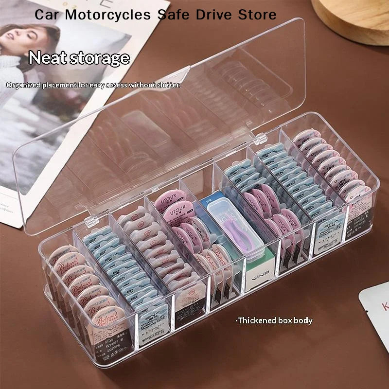 CMLarge Capacity Acrylic Contact Lens Case 8 Compartments Storage Box