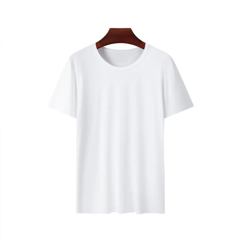 Oversized Summer T Shirts for Women Men White and Black Casual Female Korean Streetwear Tees Unisex Basic Solid Young Cool Tops Zpaxo black XL
