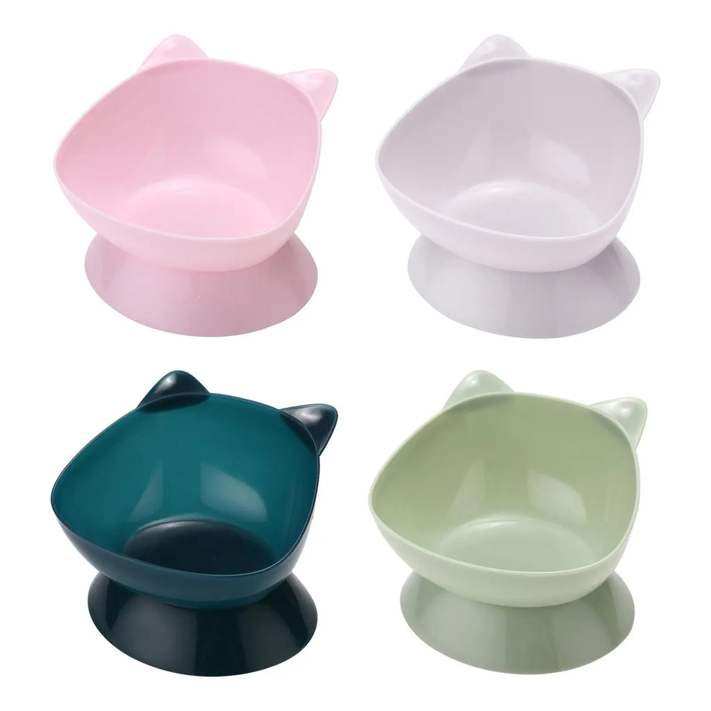 Raised Cat Bowl Small Dog Waterer Protect Pet's Spine Stable Durable Tilted Pet Feeder Kitten Water Bowl for Small Medium Dogs Zpaxo