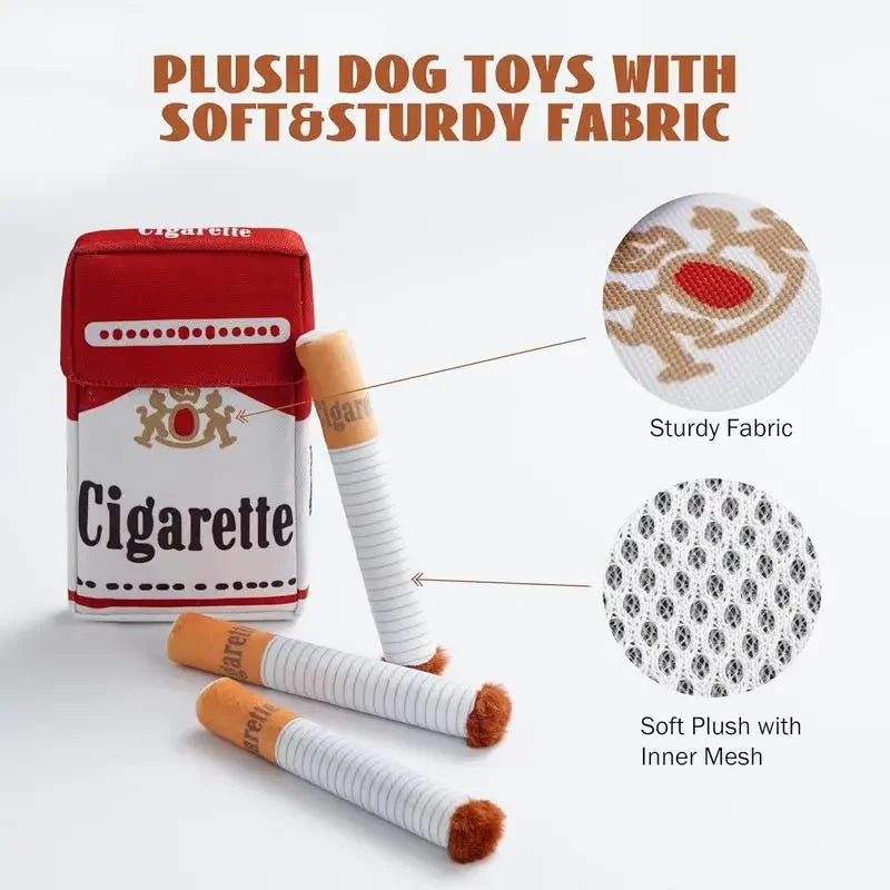 Funny Interactive Plush Dog Toy Creative Cigarette Design Giggling Chewing Toy for Playtime Perfect Gift for Dogs Zpaxo