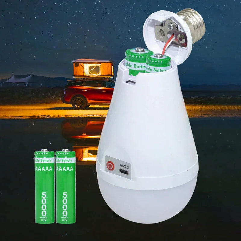 Portable 20W 30W Emergency Bulb Courtyard Outdoor Bulb Power Failure Emergency Flicker-Free LED Bulb Light Zpaxo