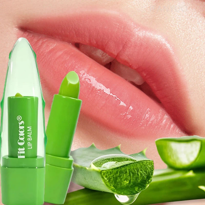 Aloe Vera Gel Lipstick Warming-changing Waterproof Jelly Lip Balm