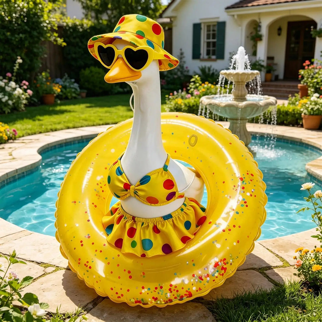 Hawaiian Porch Goose Outfits Tropical Costume Cute Waterproof Duck
