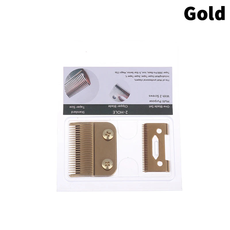 Professional Replacement 2-Hole Clipper Blade Compatible Cordless Zpaxo Gold