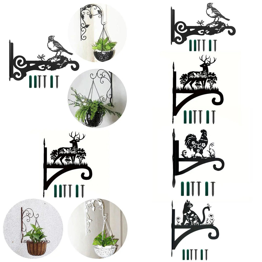 Heavy Duty Iron Wall Plant Bracket – Animal Silhouette Hanger Wall Plant Bracket Zpaxo