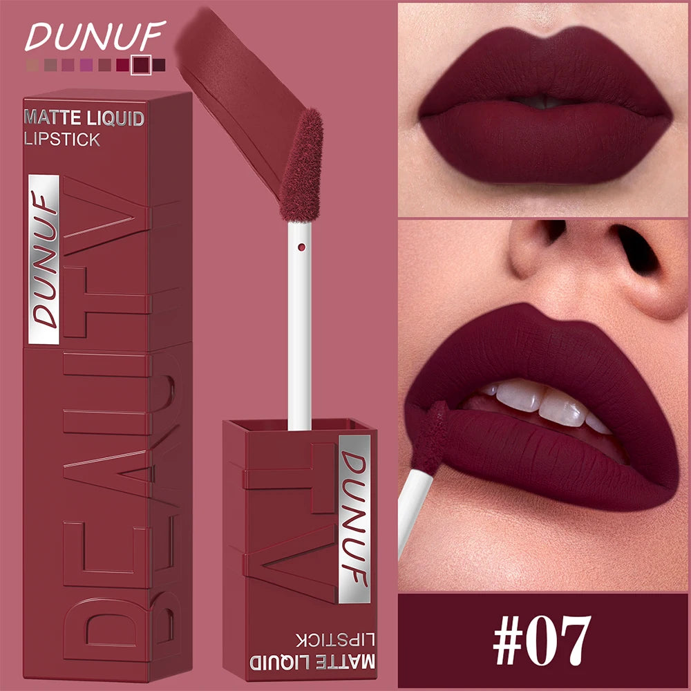 4Pcs/set Long Lasting Matte Velvet Lip Gloss Nude Waterproof Sweatproof Non Smudge Lightweight Texture Create Sophisticated Lip Zpaxo