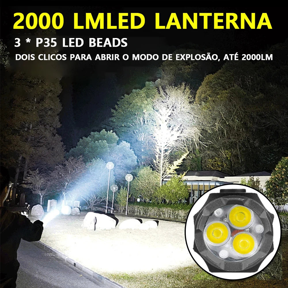 KDULIT 2000LM Mini EDC Keychain Flashlight USB-C Rechargeable