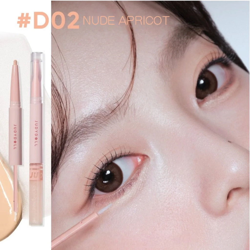 JUDYDOLL Dual-end Undereye Pen Shadow Highlighter Matte Nature 100 Zpaxo D02