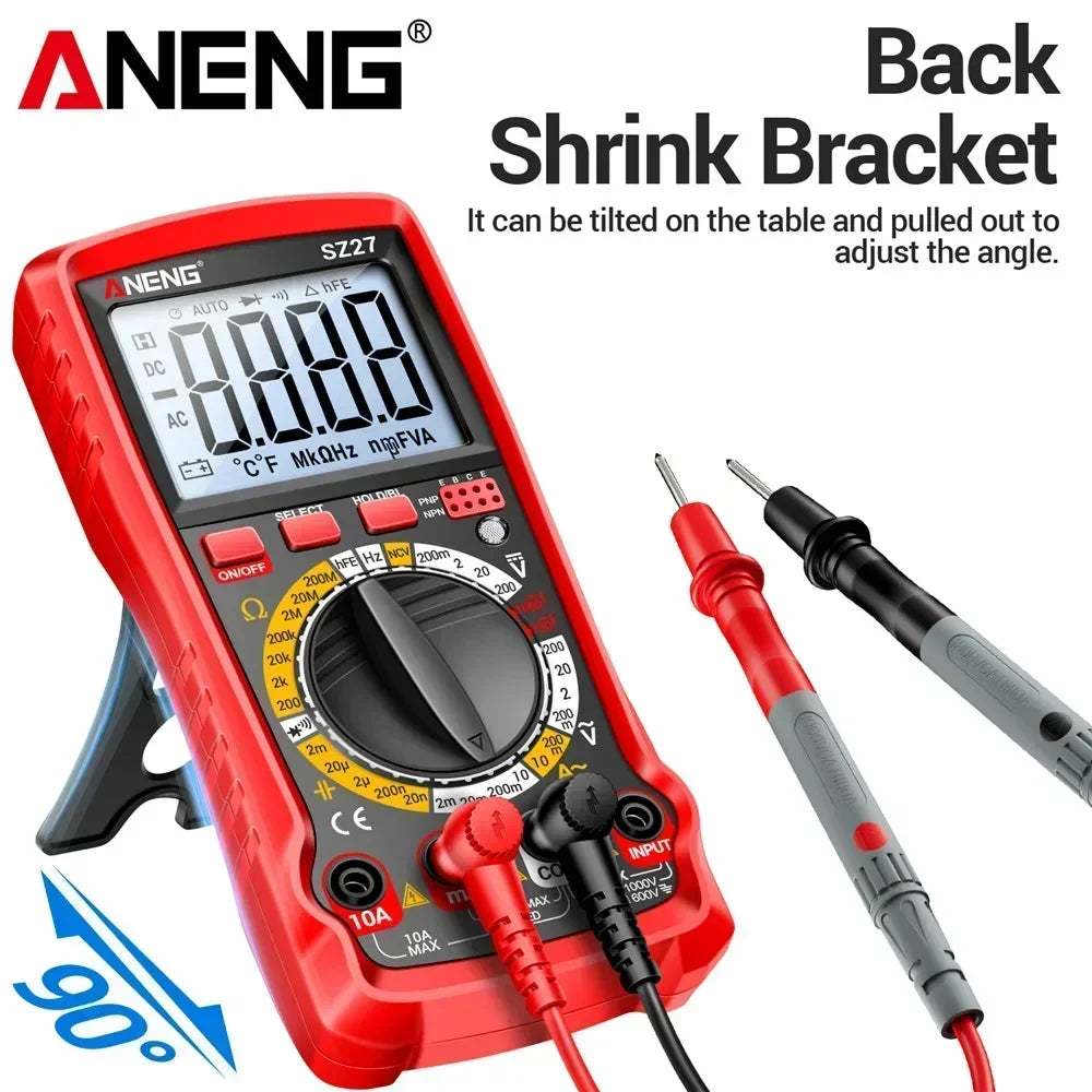 Multimeter ANENG SZ27 Digital AC DC Voltage Current Meter Hz Diode