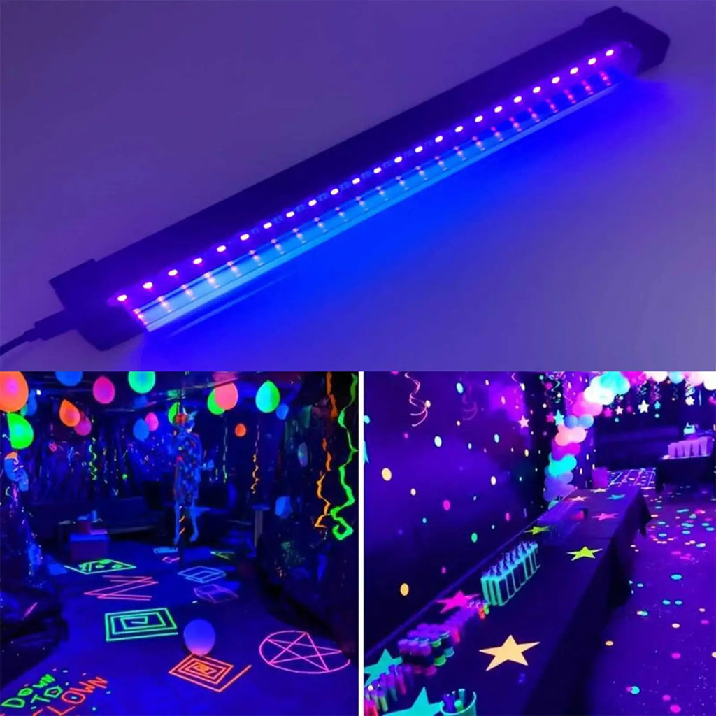 9W Magnetic Black Light Bar Portable UV Lamp USB Fluorescent Strip