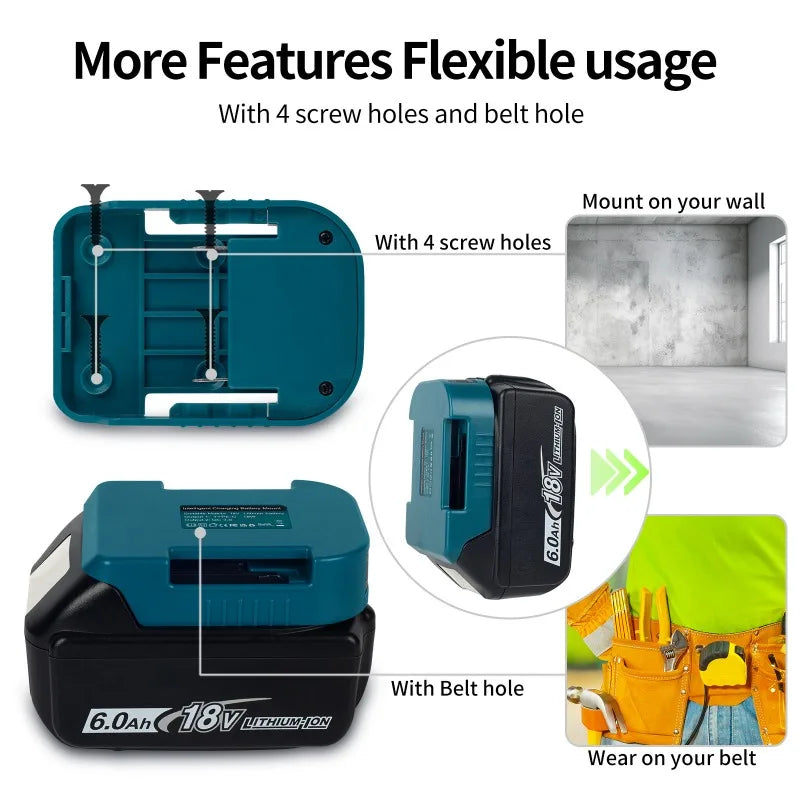 Makita 18V Battery USB Type-C Charging Adapter BL1840 BL1860