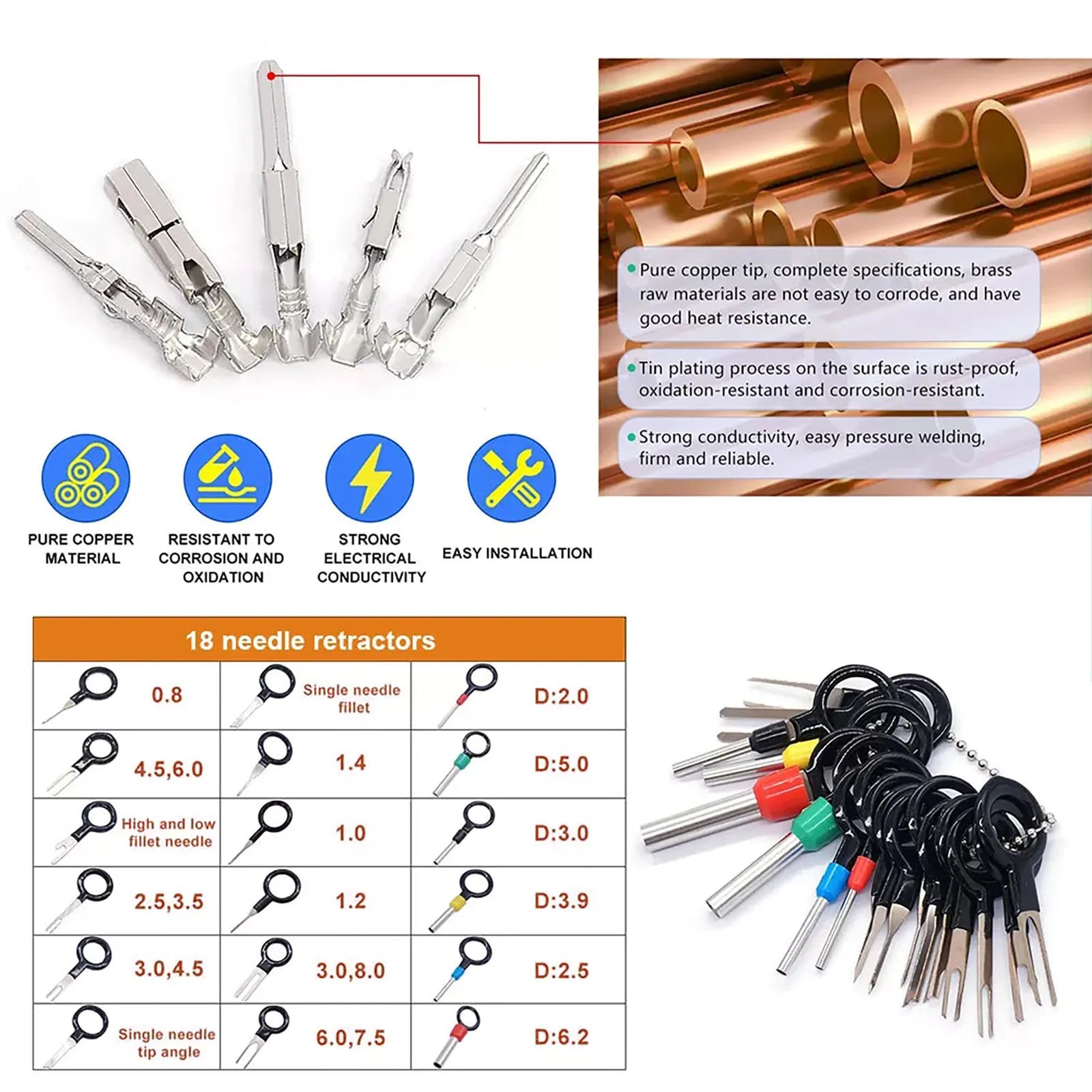 21-Type Car Electric Connector Pins Terminal 1 5 8 2 Auto Electrical