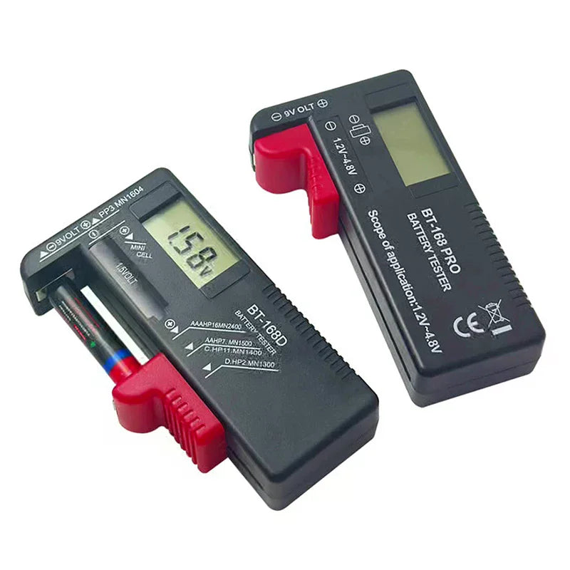 BT-168D Battery Tester Universal Digital LCD AA AAA CD 9V 1 5V Button Zpaxo
