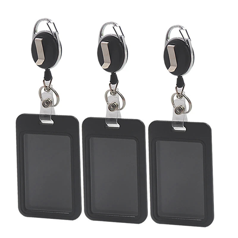 Retractable Slide ID Card Holder & Badge Protective Case