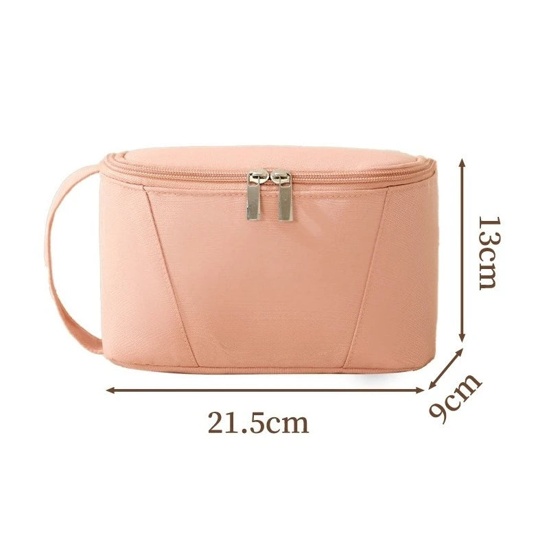 Large Opening Toiletry Bag, Large Capacity Bathroom Cosmetic Storage Bag Travel Makeup Brush Storage Wash Cosmetic Bag Men Women Zpaxo Pink