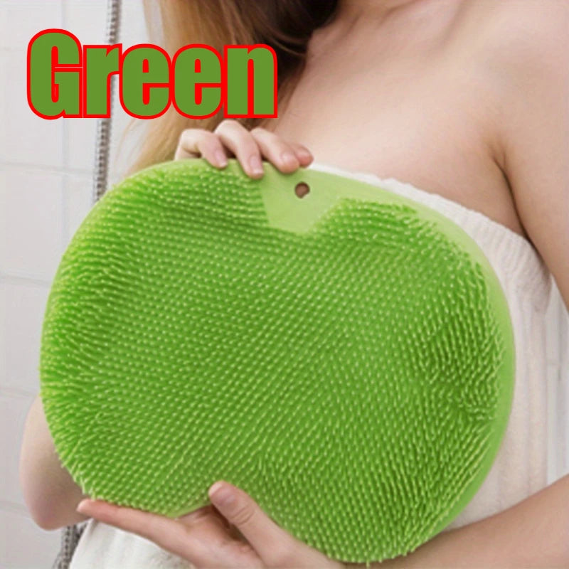 Foot Scrubbing Pad Bathroom Bath Brush Multifunctional Scrubbing Foot Massage Pad Non-slip Foot Pad Silicone Bath Brush Zpaxo green