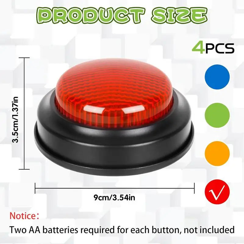 Game Buzzer Alarm 4-Piece Quick Answer Game Show Prop Game Buzzer For Answering For Classroom Debate Competition Guessing Zpaxo