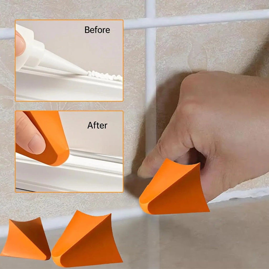 Caulk Smoothing Tool Kit – Reusable Multi-Edge Sealant Finisher