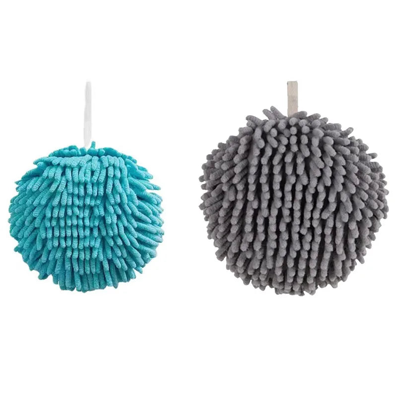 Chenille Hand Towel Ball – Quick-Dry Soft Microfiber 1/2/3 Pack