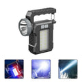 Solar USB Rechargeable LED Flashlight COB Work Light & Power Bank