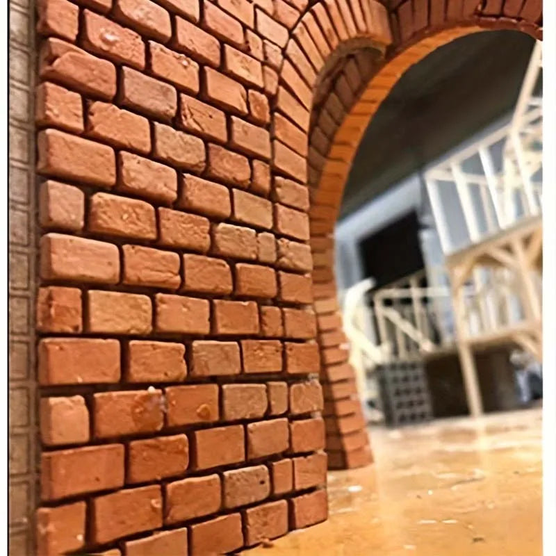 1:16 Mini Red Bricks – Miniature Landscape Model Building Blocks Miniature Building Blocks Zpaxo