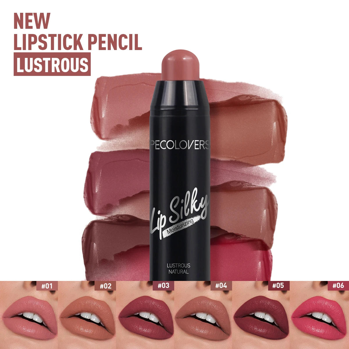 1PC Moisturizing Lipstick, Long-lasting, Waterproof, Non-Stick Cup, Smooth, Ideal Gift for Girls Zpaxo