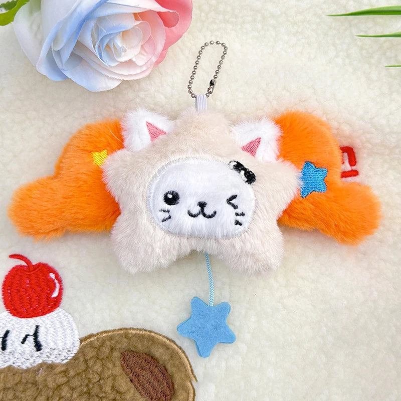 Star Wings Pendant Keychain Cartoon Fashion Cute Doll Plush Accessory Zpaxo A4