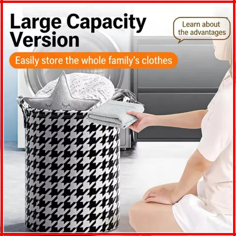 Foldable Laundry Basket – Collapsible Polyester Storage Hamper Foldable Laundry Hamper Zpaxo L