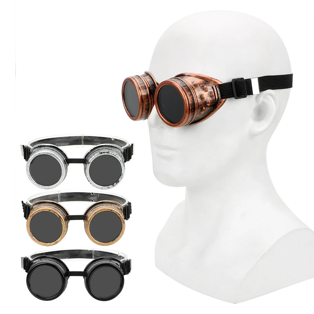 Retro Sun Glasses Windproof Steampunk Welding Punk Gothic Sunglasses
