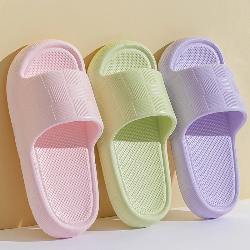 Soft Home Slippers Couple Summer Indoor Skid Proof Bathroom Sandals