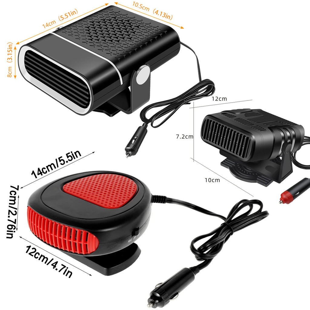 Car Defogger Heater Fan 2 In 1 Cooling & Heating 12V/24V Fast Heating Defrost Defogger Windshield Car Anti-Fog Winter Accessorie Zpaxo