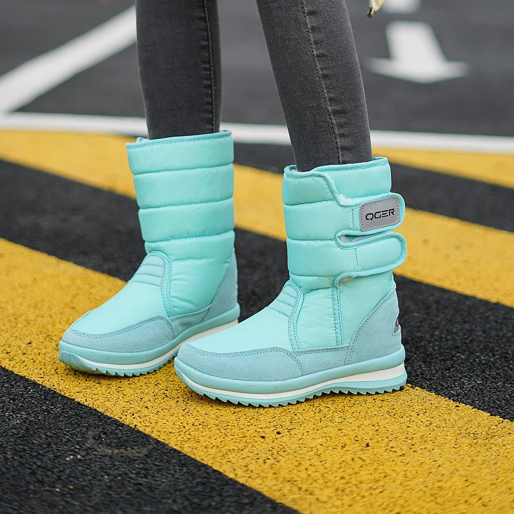 Women Snow Boots Space Deer Waterproof Dropshipping Fur Casual Ladies Zpaxo