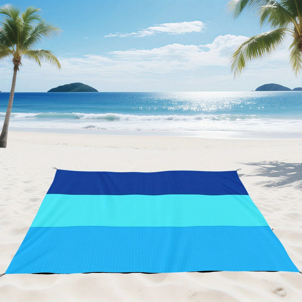 Family Size XL Beach Mat Sand Proof Picnic Blanket Portable Camping Tarp Waterproof Outdoor Rug for 4-7 Persons Hiking Zpaxo